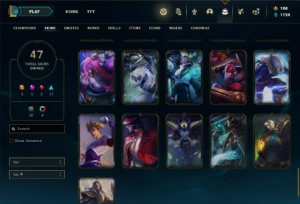 Conta Unranked com 85 Champs e 47 Skins (SERVIDOR N.A) - League of Legends LOL