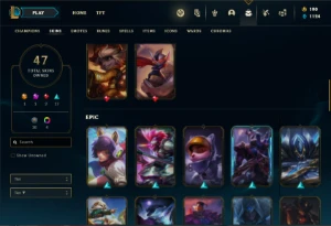 Conta Unranked com 85 Champs e 47 Skins (SERVIDOR N.A) - League of Legends LOL