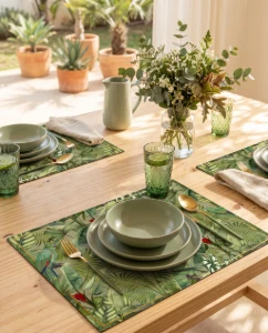 Jogo Americano de Papel - Floresta Tropical (12 Unidades) - Artesanato e Personalizados