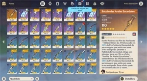 AR21 - Cyno + Baculos das Areias + Diluc + Jean + 10 tiros - Genshin Impact