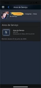 Conta Steam 18 anos (2004)