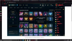 conta de lol  (da pra trocar email skins emojes e etc - League of Legends