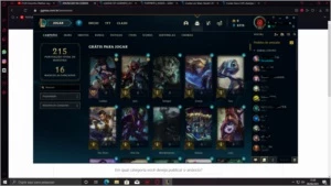 conta de lol  (da pra trocar email skins emojes e etc - League of Legends