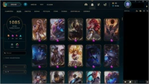 ACC DE COLECIONADOR 1085 SKINS & PAX TF - LEAGUE OF LEGENDS LOL