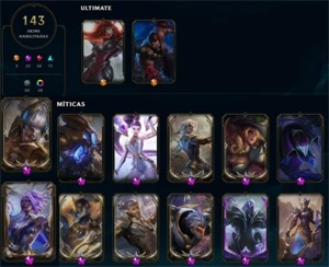 Conta LOL - 267 Skins, com 8 prestígios e 2 ULTIMATE; 15 EM - League of Legends
