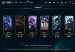 Conta MESTRE  59%w - League of Legends LOL