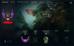 Conta MESTRE  59%w - League of Legends LOL