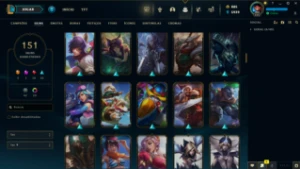 Conta LOL LVL 235 | 125 Campeões| 151 Skins |UNRANKED| 2015 - League of Legends