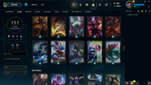 Conta LOL LVL 235 | 125 Campeões| 151 Skins |UNRANKED| 2015 - League of Legends