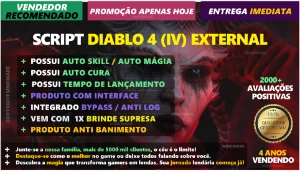 Script Diablo 4 (IV) ✅ 100% Indetectavel l Cheat l Hack