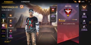 Conta Free fire em mestre ja, level 20