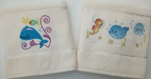 Kit com 2 Toalhas de Rosto Personalizadas