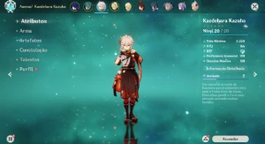 Conta Genshin Impact: Raiden Shogun, Kazuha e Keqing + 16 T4