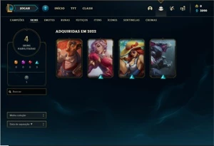 Conta ouro 3 com 30 Champs e 4 Skins - League of Legends LOL