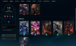 Platina 3 com 30 Champs e 11 Skins - League of Legends LOL