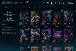 Conta Unranked com TODOS os champs e 625 Skins - League of Legends LOL