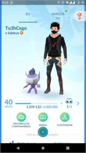 Pokémon Go conta lvl 40