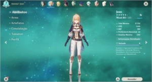 Conta genshin impact: Jean + Keqing + Falcão, Rank 41.