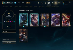 Esmeralda 2 com 60 Champs e 6 Skins - League of Legends LOL