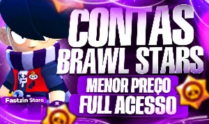 Brawl Stars - ⚠️Menor preço⚠️ Contas Random Brawlers+Skins