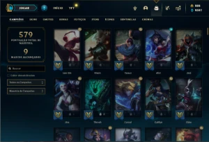 Conta Prata 3 com TODOS os champs e 299 Skins + 6 Vitoriosas - League of Legends LOL