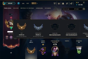 Prata 2 com TODOS os Champs e 190 Skins ( MID / TOP / ADC ) - League of Legends LOL