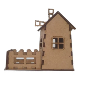 Mini Casinha MDF, 09x10cm. modelo moinho, diorama - Artesanato e Personalizados