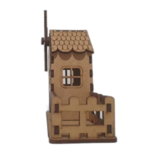Mini Casinha MDF, 09x10cm. modelo moinho, diorama - Artesanato e Personalizados
