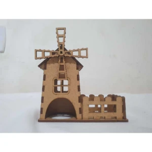 Mini Casinha MDF, 09x10cm. modelo moinho, diorama - Artesanato e Personalizados