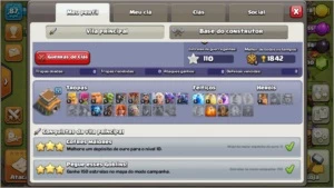 Conta clash of clans,cv 8 bem upado,FUNCIONA APENAS IOS