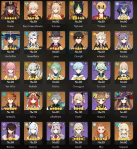 Conta Late Game Com Muitos T5 E Mais - Genshin Impact