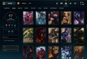 Conta Prata 4 com 130 Champs e 97 Skins ( MAIN JG ) - League of Legends LOL