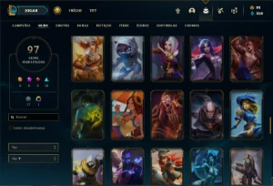 Conta Prata 4 com 130 Champs e 97 Skins ( MAIN JG ) - League of Legends LOL