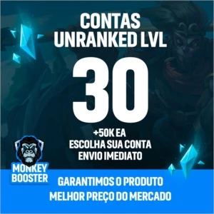 MONKEY SMURFS - CONTA LEVEL 30 - 50K DE ESSÊNCIA - League of Legends LOL