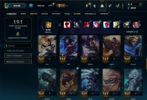 Diamante 4 com 60 Champs e 15 Skins - League of Legends LOL