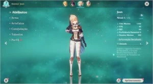 Genshin Impact AR 5 com Jean