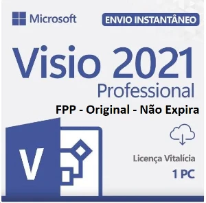Licença Visio 2021 Plus Professional Original - Vitalício - Softwares e Licenças