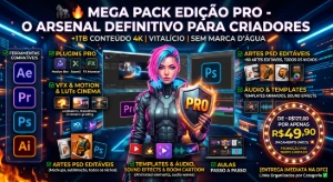 🦍🔥 Mega Pack Edição Pro - O Maior Arsenal Para Criadores - Arte Digital Artes Canva