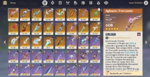 Conta AR 60 Zhongli C6, Itto c6, 26x5star  + 21 Armas 5star - Genshin Impact