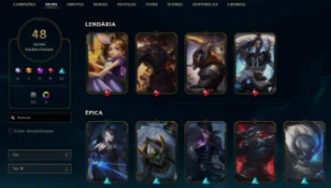 Conta League of Legends Full Acesso - 119 Champs e 48 Skins LOL