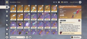 AR 60 • 38 armas 5* 57 personagens 5* - Genshin Impact