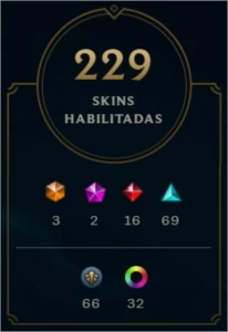 Conta LOL de 2013 varias skins vitoriosas - League of Legends
