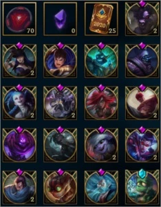Conta LOL de 2013 varias skins vitoriosas - League of Legends