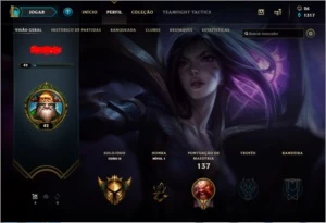 Conta League of Legends com Rammus Rei LOL