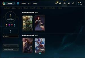 Conta Prata 4 com 42 Champs e 4 Skins + 1 Fragmento - League of Legends LOL
