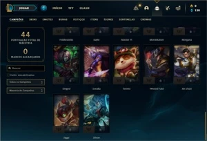 Conta Prata 4 com 42 Champs e 4 Skins + 1 Fragmento - League of Legends LOL