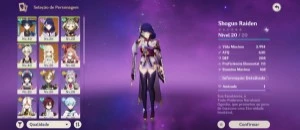 Raiden + Jade, Andarilho+Atlas Celestial Ar25 - Genshin Impact