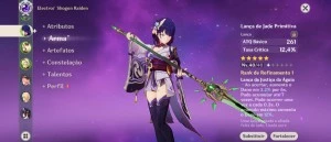 Raiden + Jade, Andarilho+Atlas Celestial Ar25 - Genshin Impact