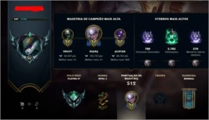 LoL acc Platina 4, lvl 347, Main Diana - League of Legends
