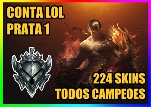 [PROMO] CONTA LOL 🌟 PRATA 1 🌟 200+ SKINS 🌟 TODOS CAMPEOES - League of Legends